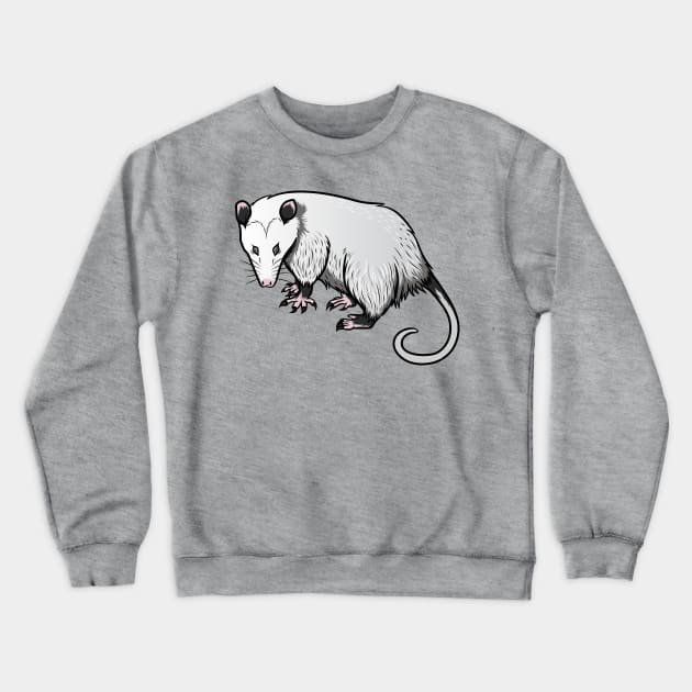 Opossum Crewneck Sweatshirt by Sticker Steve